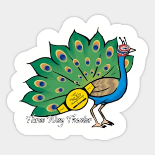 Three Way Theater Mr. Peacock Shirt Sticker